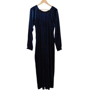 NEW Ella Simone Womens Long Velour Nightgown Long Sleeves Size 2X